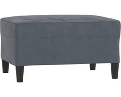vidaXL - Voetenbank - 70x55x41 - cm - fluweel - donkergrijs