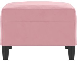 vidaXL - Voetenbank - 70x55x41 - cm - fluweel - roze