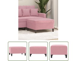 vidaXL Voetenbank - 70x55x41 cm - Fluweel - Roze Voetbank - Fluweel - Roze - Relaxen - Woonkamer