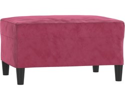 vidaXL - Voetenbank - 70x55x41 - cm - fluweel - wijnrood