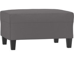 vidaXL - Voetenbank - 70x55x41 - cm - kunstleer - grijs
