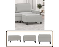 vidaXL - Voetenbank - 70x55x41 - cm - microvezelstof - lichtgrijs