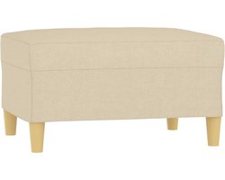 vidaXL - Voetenbank - 70x55x41 - cm - stof - crèmekleurig
