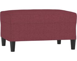 vidaXL - Voetenbank - 70x55x41 - cm - stof - wijnrood