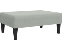 vidaXL - Voetenbank - 77x55x31 - cm - fluweel - lichtgrijs