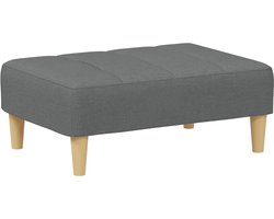 vidaXL - Voetenbank - 77x55x31 - cm - stof - donkergrijs