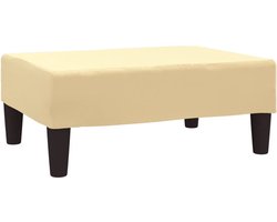 vidaXL - Voetenbank - 78x56x32 - cm - fluweel - crèmekleurig