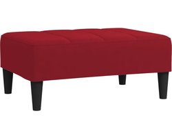 vidaXL - Voetenbank - 78x56x32 - cm - fluweel - wijnrood