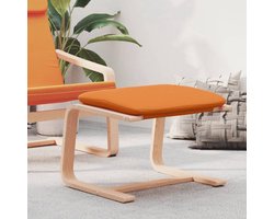vidaXL Voetenbank donkergeel - Comfort & Stijl Voetenbank - Berkenhouten Meubels - Stoffen Voetenbanken - Lounge Accessoires - Relaxstoel