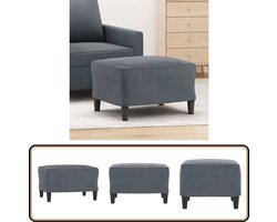 vidaXL Voetenbank - Fluweel - Donkergrijs - 60x50x41 cm Voetbank - Donker Grijs - Fluweel - Relaxstoel - Salontafel