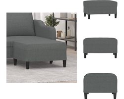 vidaXL Voetenbank - Voetenbanken - Voetenbankje - Voetensteun - Voetenbank 70x55x41 cm stof donkergrijs