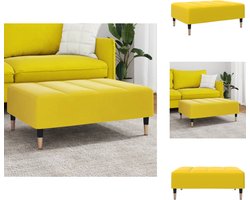 vidaXL Voetenbank - Voetenbanken - Voetenbankje - Voetensteun - Voetenbank 77x55x31 cm fluweel geel