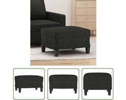 vidaXL Voetenbank Zwart - Voetenbank - Voetenbank 60x50x41 cm stof zwart - Stoffen Voetenbank - Moderne Voetenbank - Relaxstoel