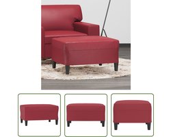 vidaXL Voetenbankje - Voetenbank - Voetenbank 70x55x41 cm kunstleer wijnrood - Relaxstoel - Lounge Stoel - Salontafel
