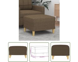 vidaXL Voetensteun - Voetenbank - Voetenbank 60x50x41 cm stof bruin - Relaxstoel - Stoffen Meubilair - Bruine Meubels