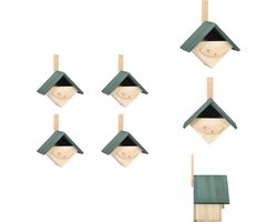vidaXL Vogelhuisje - Vogelhuisjes - Vogelhuis - Vogelhuizen - Vogelhuisjes 4 st 24x16x30 cm vurenhout