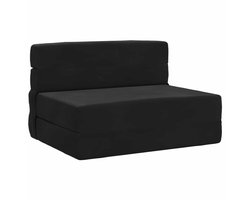 vidaXL - Vouwbare - Sofa - Bed - Zwart - 70 - x - 80 - x - 60 - cm - Stof