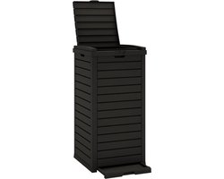 vidaXL - Vuilnisbak - voor - buiten - 41x41x86 - cm - polypropeen - zwart