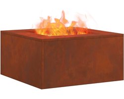 VidaXL Vuurkom Roestig 60 x 60 x 30 cm weervast staal | Stevig genoeg voor buitengebruik, Past perfect in elke moderne buitenruimte, Makkelijk in elkaar te zetten met een paar tools