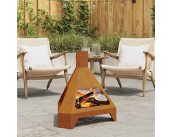 vidaXL - Vuurkorf - Bruin - 50 - x - 43 - x - 52 - cm - Staal