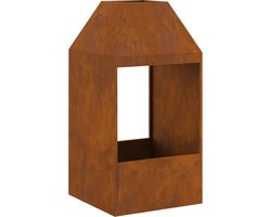 vidaXL - Vuurkorf - Bruin - 50 - x - 50 - x - 100 - cm - Cortenstaal