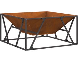 vidaXL - Vuurkorf - Bruin - 80 - x - 80 - x - 40 - cm - Cortenstaal