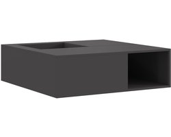 vidaXL - Vuurkorf - met - Houtopslag - Zwart - 100x100x30 - cm - Staal
