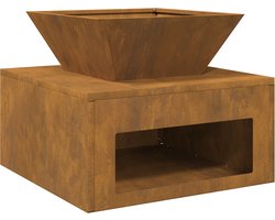 vidaXL - Vuurkorf - Roestig - 50 - x - 50 - x - 40 - cm - Cortenstaal