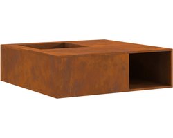 vidaXL - Vuurkorf - Roestkleurig - 100 - x - 100 - x - 30 - cm - weervast - staal