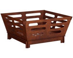 vidaXL - Vuurkorf - Roestkleurig - 40 - x - 40 - x - 20 - cm - weervast - staal