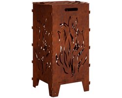vidaXL - Vuurkorf - Roestkleurig - 47 - x - 38 - x - 75 - cm - weervast - staal