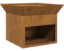 vidaXL - Vuurkorf - Roestkleurig - 50 - x - 50 - x - 40 - cm - weervast - staal