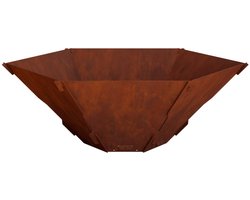 vidaXL - Vuurkorf - Roestkleurig - 58,5 - x - 51,5 - x - 19,5 - cm - weervast - staal