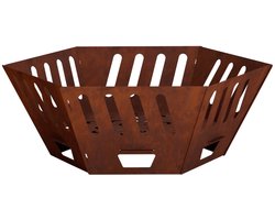 vidaXL - Vuurkorf - Roestkleurig - 60 - x - 60 - x - 23 - cm - weervast - staal