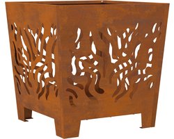 vidaXL - Vuurkorf - Vierkant - 40x40x40 - cm - Weerbestendig - Staal