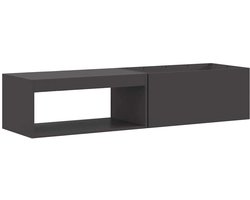 vidaXL - Vuurkorf - Zwart - 160 - x - 45 - x - 35 - cm - Koudgewalst - staal