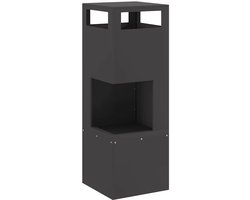 vidaXL - Vuurkorf - Zwart - 35 - x - 35 - x - 100 - cm - Staal
