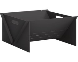 vidaXL - Vuurkorf - Zwart - 40 - x - 40 - x - 20 - cm - Staal