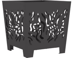vidaXL - Vuurkorf - Zwart - 40 - x - 40 - x - 40 - cm - weervast - staal