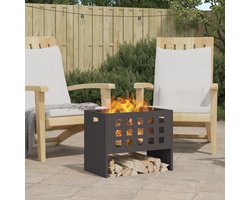 vidaXL - Vuurkorf - Zwart - 50 - x - 30 - x - 40 - cm - Koudgewalst - staal