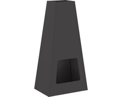 vidaXL - Vuurkorf - Zwart - 50 - x - 35 - x - 100 - cm - Staal