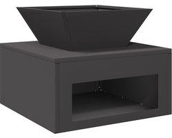 vidaXL - Vuurkorf - Zwart - 50 - x - 50 - x - 40 - cm - Staal