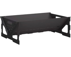 vidaXL - Vuurkorf - Zwart - 60 - x - 40 - x - 20 - cm - Staal