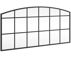 vidaXL Wall mirror arch 80x40 cm iron black, wall mirror, mirror round black, corridor mirror, standing mirror, hanging mirror, wall mirror large
