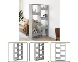 vidaXL Wandafscheiding - Kamerscherm - Kamerscherm 100x33x175 cm bewerkt hout betongrijs - Houten Kast - Opbergsysteem - Betonnen Look