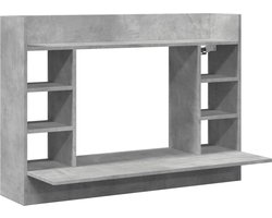 vidaXL - Wandbureau - 105x48x75 - cm - bewerkt - hout - betongrijs