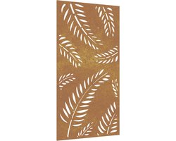 vidaXL - Wanddecoratie - tuin - bladontwerp - 105x55 - cm - cortenstaal