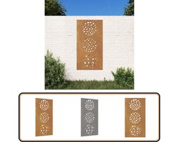 vidaXL - Wanddecoratie - tuin - bladontwerp - 105x55 - cm - cortenstaal