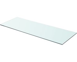 vidaXL Wanddecoratie - Wandplank - Wandschap transparant 80x30 cm glas - Glazen Wandplank - Vitrinekast - Display Case