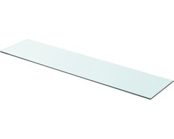 vidaXL Wanddecoratie - Wandplank - Wandschap transparant 90x20 cm glas - Glazen Wandplank - Minimalistisch Wonen - Vitrinekast